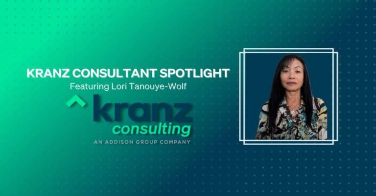 kranz consulting consultant spotlight template featuring lori tanouye wolf